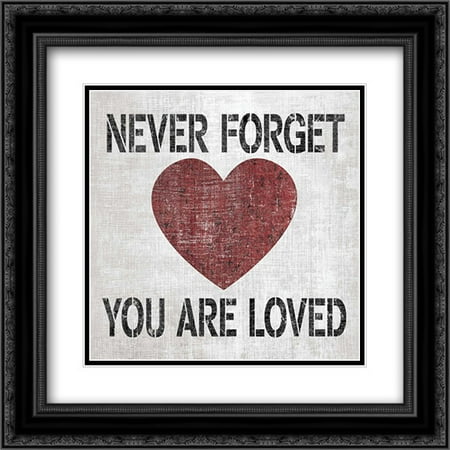 You Are Loved Sq 2x Matted 20x20 Black Ornate Framed Art Print by Harbick, N