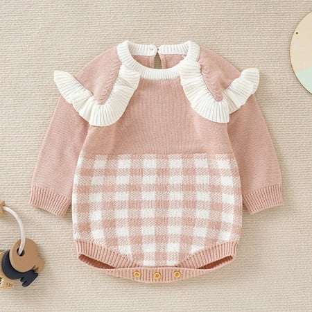 Hunpta Newborn Infant Boys Girls Long Sleeve Plaid Knitted Ruffles Sweater Baby Bodysuit Romper 1 Piece Outfits Clothes
Hunpta Newborn Infant Boys Girls Long Sleeve Plaid Knitted Ruffles Sweater Baby Bodysuit Romper 1 Piece Outfits Clothes