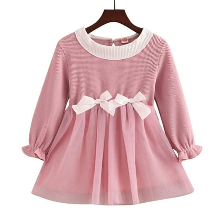 AIMAOMI Babys Toddler Kids Girls Patchwork Spring Winter Ruffle Bow Tie Long Sleeve Princess Dress Clothes H
AIMAOMI Babys Toddler Kids Girls Patchwork Spring Winter Ruffle Bow Tie Long Sleeve Princess Dress Clothes H
