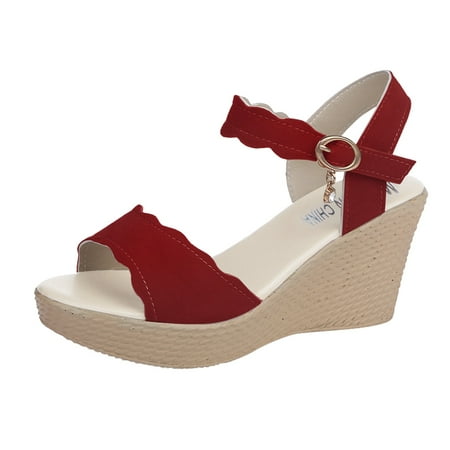Dtydtpe Women Sandals Wedge Low Heel Roman Wedge Ladies Fashion Elastic Strap Carved Breathable Shoes Thick Soled Wedges Casu
Dtydtpe Women Sandals Wedge Low Heel Roman Wedge Ladies Fashion Elastic Strap Carved Breathable Shoes Thick Soled Wedges Casu