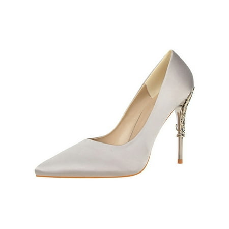 Lumento Ladies Stiletto Heels High Heel Pumps Slip On Pointed Toe Fashion Party Dress Shoes Silver Gray 6.5
Lumento Ladies Stiletto Heels High Heel Pumps Slip On Pointed Toe Fashion Party Dress Shoes Silver Gray 6.5
