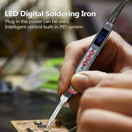 GoFJ 1 Set 90W Soldering Iron Temperature Compensation Digital LED Display Auto Sleeping Adjustable Electric Soldering Iron for Factory
GoFJ 1 Set 90W Soldering Iron Temperature Compensation Digital LED Display Auto Sleeping Adjustable Electric Soldering Iron for Factory