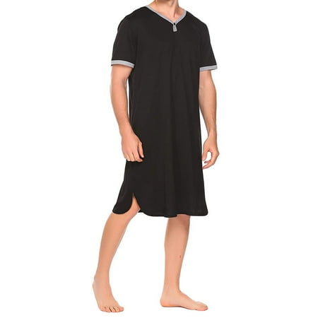 Mens Nightshirt Cotton Nightwear Nightgowns V Neck Short Sleeve Loose Comfy Long Big Tall Pajamas Sleeping Wear Loungewear
Mens Nightshirt Cotton Nightwear Nightgowns V Neck Short Sleeve Loose Comfy Long Big Tall Pajamas Sleeping Wear Loungewear
