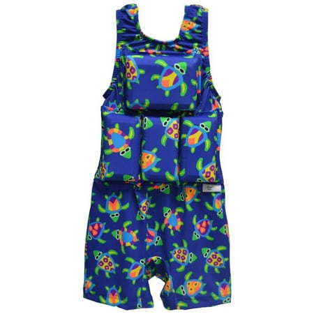 My Pool Pal Girl s or Boy s Swimwear Flotation Lifevest Swimsuit (Turtle X-Small)