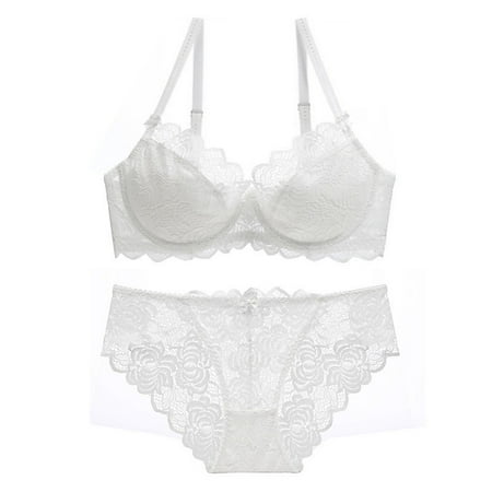 

YDKZYMD Women s White Bra and Panty Fashionable Sheer Lace Sleepwear Sexy See Through Lingerie 2 Piece 70A 70B 70C 70D 75A 75B 75C 75D 80A 80B 80C 80D 85B 85C 85D 90C 90D 95C 95D
