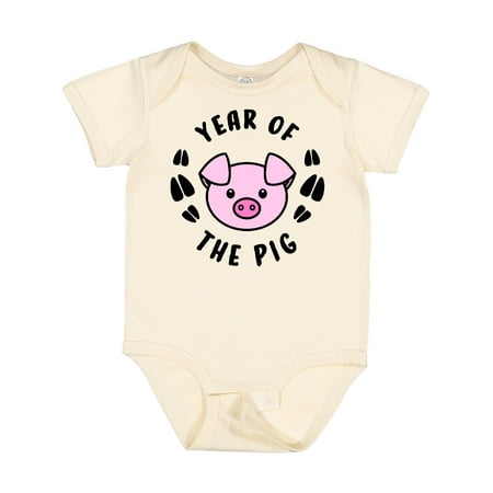 Inktastic Year of the Pig Chinese Zodiac Gift Baby Boy or Baby Girl Bodysuit