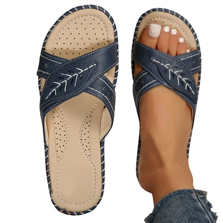 mtvxesu Women s Slides Large Size Sandals Coarse Stitching Thick Soles Crossed Fish Mouth Slope Leaf Decoration Half Slippers Slide Sandals Women Casual Shoes Sale
mtvxesu Women s Slides Large Size Sandals Coarse Stitching Thick Soles Crossed Fish Mouth Slope Leaf Decoration Half Slippers Slide Sandals Women Casual Shoes Sale