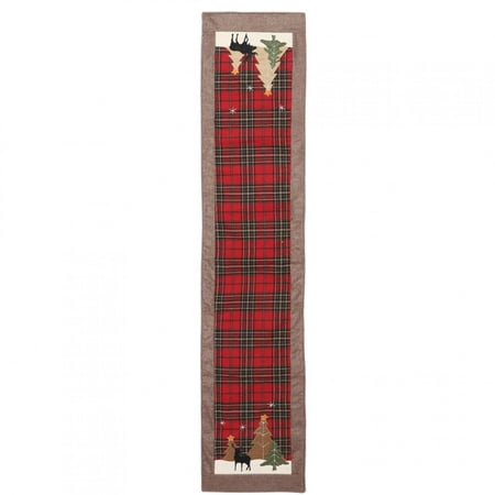 Christmas Grid Dining Table Runner Cover Ornament Cloth Venue Banquet Decoration