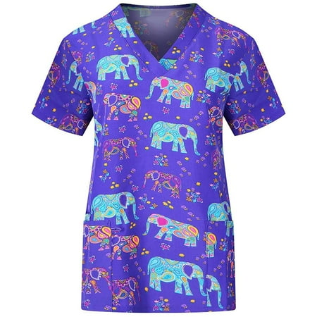 Simplmasygenix Women s Summer Tops Clearance Plus Size Women Short Sleeve V-neck Tops With Pockets Working Uniform Workwear Top
Simplmasygenix Women s Summer Tops Clearance Plus Size Women Short Sleeve V-neck Tops With Pockets Working Uniform Workwear Top