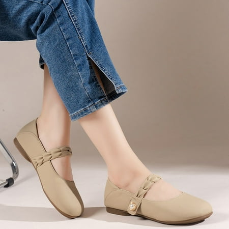 WQJNWEQ Women s Flats Shoes Leisure Round Head Small Leather Shoes Heel Collision Ladies Single Shoes Water Proof Comfort
WQJNWEQ Women s Flats Shoes Leisure Round Head Small Leather Shoes Heel Collision Ladies Single Shoes Water Proof Comfort