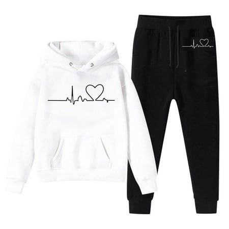 Bjutir Toddler Girls Outfit Set Sweatshirt Kids Boys Kids Hooded Tracksuit Unisex Two Piece Outfits Hoodie Sweatshirt Sweatpants Set White 3-4 Years
Bjutir Toddler Girls Outfit Set Sweatshirt Kids Boys Kids Hooded Tracksuit Unisex Two Piece Outfits Hoodie Sweatshirt Sweatpants Set White 3-4 Years