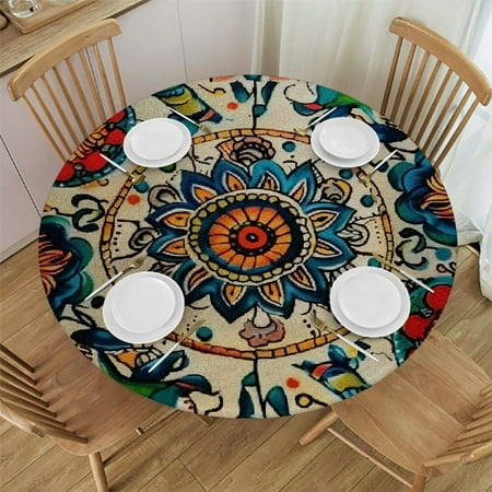 BCIIG Colorful Pattern Round Tablecloth Stain Resistant and Washable Perfect for Indoor and Outdoor Use Kitchen Dining Wedding Parties - 100% Polyester Fiber 54 -58
BCIIG Colorful Pattern Round Tablecloth Stain Resistant and Washable Perfect for Indoor and Outdoor Use Kitchen Dining Wedding Parties - 100% Polyester Fiber 54 -58