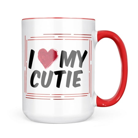 Neonblond I heart love my Cutie Mug gift for Coffee Tea lovers