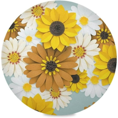 Bestwell 4 pieces Floral Daisy Pattern Round Placemats Durable Non-Slip Table Mat Heat and Stain Resistant Placemat for Kitchen Table Decoration Outdoor BBQ Activities
Bestwell 4 pieces Floral Daisy Pattern Round Placemats Durable Non-Slip Table Mat Heat and Stain Resistant Placemat for Kitchen Table Decoration Outdoor BBQ Activities