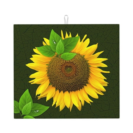 Honeii Sunflower for Dish Drying Mat for Kitchen Counter Non-slip Rubber Backed Hide Stain Kitchen Super Absorbent Draining Mat Dish Rack Pad
Honeii Sunflower for Dish Drying Mat for Kitchen Counter Non-slip Rubber Backed Hide Stain Kitchen Super Absorbent Draining Mat Dish Rack Pad