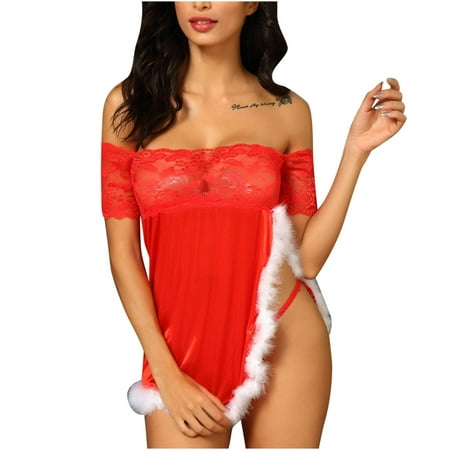 Christmas Gifts UHEOUN Women Sexy Lingerie Christmas Sheer Lace Lingerie Nightdress Babydoll Lace Splicing Net Yarn Nightdress Sexy Pajamas Suit for Christmas Roleplay Christmas Clearance Sale
Christmas Gifts UHEOUN Women Sexy Lingerie Christmas Sheer Lace Lingerie Nightdress Babydoll Lace Splicing Net Yarn Nightdress Sexy Pajamas Suit for Christmas Roleplay Christmas Clearance Sale