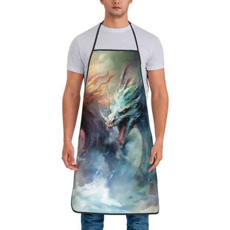 Naloa 1Pack Adjustable Bib Apron Waterdrop Resistant Cooking Kitchen Aprons for Women Men Chef Ink Style Wave Dragon Print
Naloa 1Pack Adjustable Bib Apron Waterdrop Resistant Cooking Kitchen Aprons for Women Men Chef Ink Style Wave Dragon Print