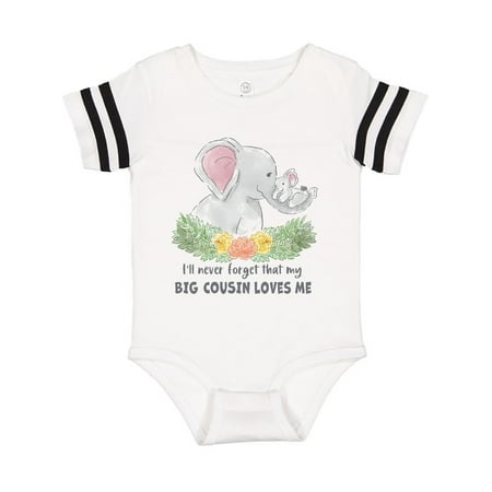 Inktastic I ll Never Forget That My Big Cousin Loves Me Cute Elephants Gift Baby Boy or Baby Girl Bodysuit
Inktastic I ll Never Forget That My Big Cousin Loves Me Cute Elephants Gift Baby Boy or Baby Girl Bodysuit