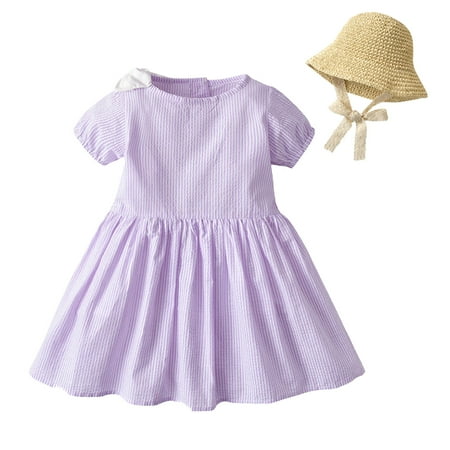 NECHOLOGY Kids Toddler Baby Girls Spring Summer Solid Cotton Short Sleeve Princess Dress Hat Clothes for Girls 4-5 Years Old Dress Purple 3-4 Years
NECHOLOGY Kids Toddler Baby Girls Spring Summer Solid Cotton Short Sleeve Princess Dress Hat Clothes for Girls 4-5 Years Old Dress Purple 3-4 Years