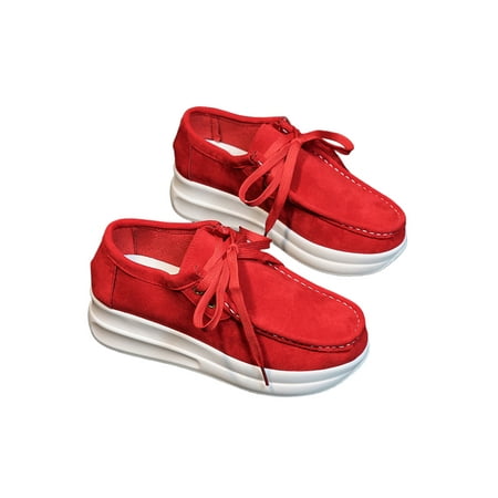 SIMANLAN Women Platform Sneaker Wedge Sneakers Round Toe Walking Shoes Womens Non-slip Casual Shoe Lace Up Red 9
SIMANLAN Women Platform Sneaker Wedge Sneakers Round Toe Walking Shoes Womens Non-slip Casual Shoe Lace Up Red 9
