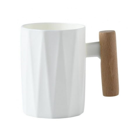 

Wisremt Cup with Wooden Handle for Bathroom Fall Resistant for Home Kitchen