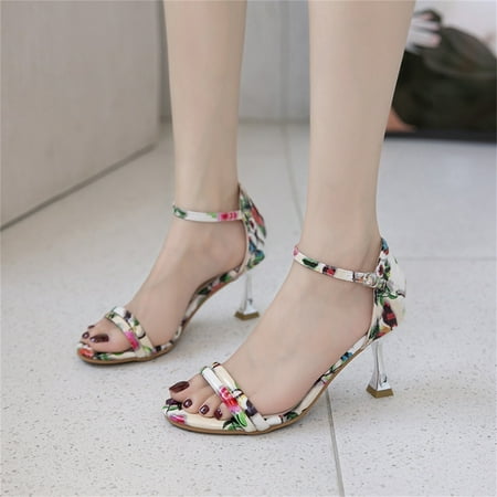 Cathalem Supportive Sandals for Women Fashion Summer Women Sandals Middle Heel Flower Colorful Buckle Sexy Style Sandal White 7
Cathalem Supportive Sandals for Women Fashion Summer Women Sandals Middle Heel Flower Colorful Buckle Sexy Style Sandal White 7