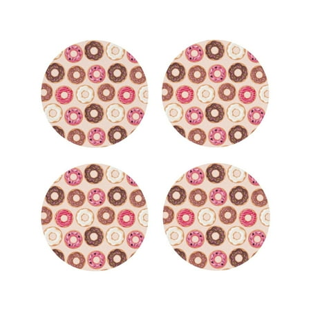 Leather Coasters Set of 4 - Pink White Brown Doughnuts Lightweight Non-Slip Drink Coasters for Desk Anti-Scalding Desk Cup Coasters for Office Table Decor Round Shape
Leather Coasters Set of 4 - Pink White Brown Doughnuts Lightweight Non-Slip Drink Coasters for Desk Anti-Scalding Desk Cup Coasters for Office Table Decor Round Shape