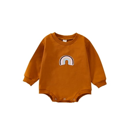 Juaugusep 0-24 Months Baby Boys Girls Romper Rainbow Embroidery Round Neck Long Sleeve Bodysuit Spring Autumn Outfit
Juaugusep 0-24 Months Baby Boys Girls Romper Rainbow Embroidery Round Neck Long Sleeve Bodysuit Spring Autumn Outfit