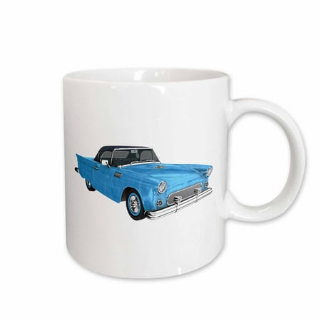 3dRose Light Blue Classic Convertible Car Ceramic Mug 11-ounce