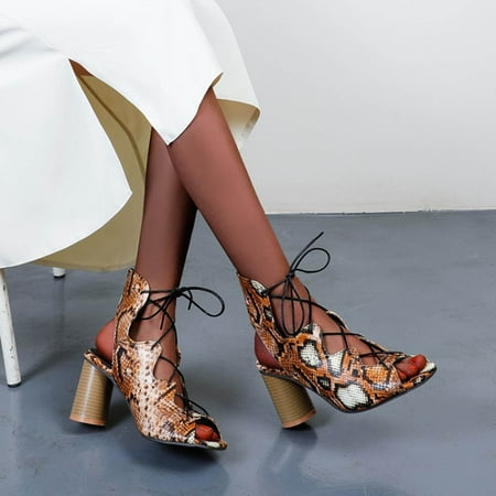 WQJNWEQ Shoes Women Summer Fish Mouth Sandals Snake Print Leopard Print Chunky Heels Fall Sale
WQJNWEQ Shoes Women Summer Fish Mouth Sandals Snake Print Leopard Print Chunky Heels Fall Sale