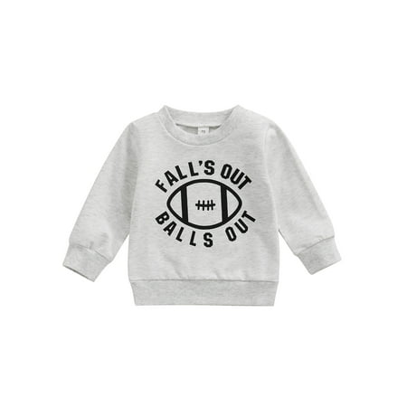 Canrulo Toddler Baby Boy Girl Football Clothes Funny Letters Print Sweatshirt Oversized Long Sleeve Pullover Sweater Tops Gray 3-6 Months
Canrulo Toddler Baby Boy Girl Football Clothes Funny Letters Print Sweatshirt Oversized Long Sleeve Pullover Sweater Tops Gray 3-6 Months