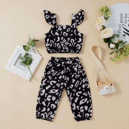 URMAGIC Toddler Baby Girls 2PCs Outfits Leapord Print Ruffle Top Pants Set Spring Summer Clothing Set 12M-5T
URMAGIC Toddler Baby Girls 2PCs Outfits Leapord Print Ruffle Top Pants Set Spring Summer Clothing Set 12M-5T