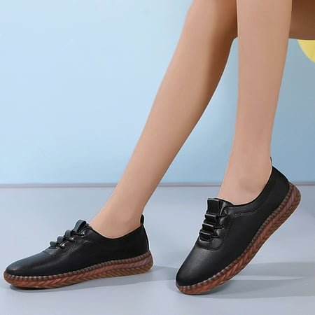 Fashion Spring And Summer Women Casual Shoes Flat Soft Sole Lace Up Solid Color Leather Shoes Note Please Buy One Or Two Sizes Larger
Fashion Spring And Summer Women Casual Shoes Flat Soft Sole Lace Up Solid Color Leather Shoes Note Please Buy One Or Two Sizes Larger