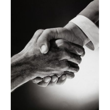 Close-up of two people shaking hands Canvas Art - (24 x 36)