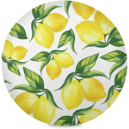 Hyjoy Lemon Round Placemats Set of 6 Non-Slip Heat Resistant Washable Table Mats for Kitchen Dining Room Party Decor
Hyjoy Lemon Round Placemats Set of 6 Non-Slip Heat Resistant Washable Table Mats for Kitchen Dining Room Party Decor