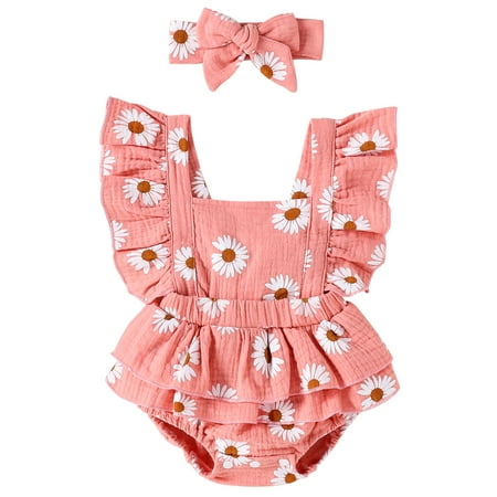 Canrulo 2PCS Newborn Infant Baby Girls Floral Print Sleeveless Square Neck Romper Pink 12-18 Months
Canrulo 2PCS Newborn Infant Baby Girls Floral Print Sleeveless Square Neck Romper Pink 12-18 Months