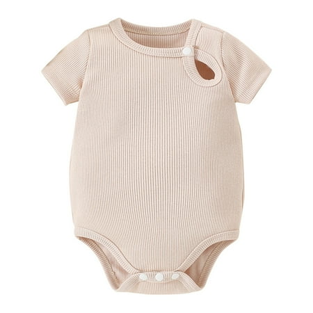 Toddler Baby Girls Climbing Clothes Short Sleeved Solid Color Onesie Summer Cute Fashion Small Buckle Romper Solid Color Fart Coat For 24-36 Months
Toddler Baby Girls Climbing Clothes Short Sleeved Solid Color Onesie Summer Cute Fashion Small Buckle Romper Solid Color Fart Coat For 24-36 Months