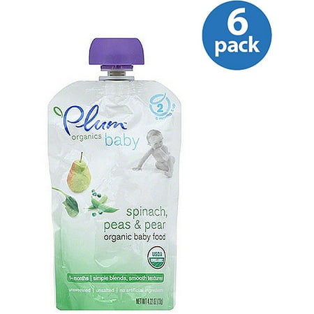 Plum Organics Organic Spinach Peas & Pear