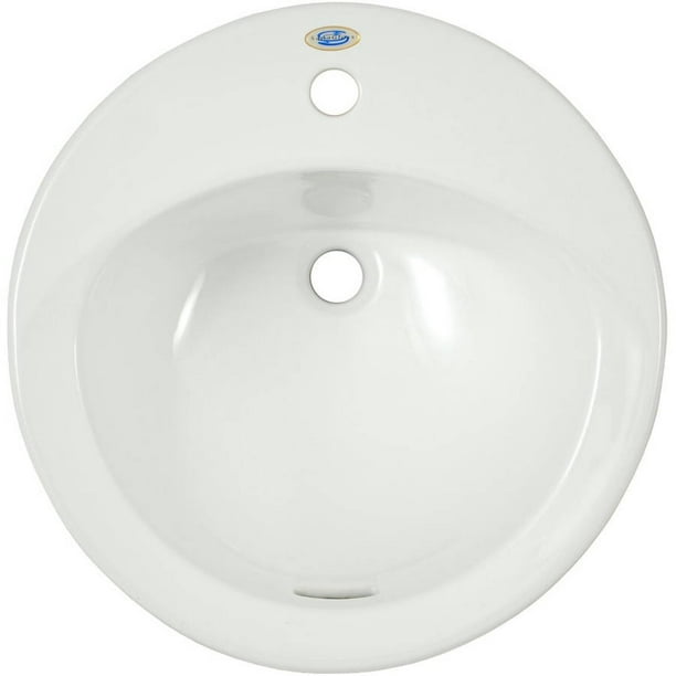 Toto Ultimate 19" Drop In Bathroom Sink with Single Faucet Hole Drilled, Overflow and SanaGloss Ceramic Glaze, Available in Various Colors