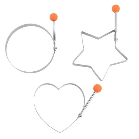 3pcs Stainless Steel Cooking Mold Fried Egg Pancake Non-Stick Egg Rings Kitchen Mould Tool