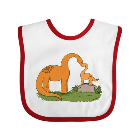 Inktastic Cute Heart Brontosaurus Family Gift Baby Boy or Baby Girl Bib