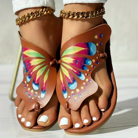 SZHCYQ Women‘s Flip Flops Faux Leather Thong Slippers Colorful Summer Beach Sandals Fashion Footwear with Vibrant Wing Design
SZHCYQ Women‘s Flip Flops Faux Leather Thong Slippers Colorful Summer Beach Sandals Fashion Footwear with Vibrant Wing Design