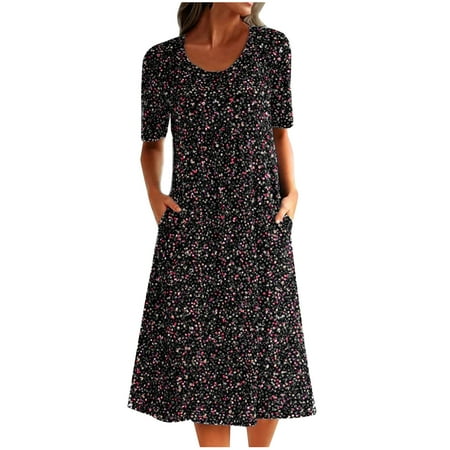 Long Sleeve Dress for Women Sweater Dress Fashion Women Leisure Sexy Round Neck Printed Dresses Summer Short Sleeve Pullover Pockets Dress Summer Dresses Homecoming Dresses Clearance Black L
Long Sleeve Dress for Women Sweater Dress Fashion Women Leisure Sexy Round Neck Printed Dresses Summer Short Sleeve Pullover Pockets Dress Summer Dresses Homecoming Dresses Clearance Black L