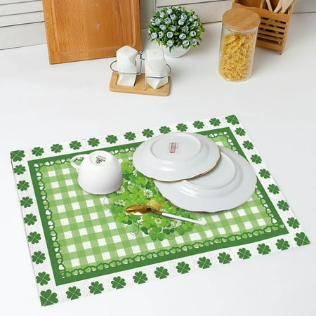 NIUREDLTD St. Patricks s Day Placemats Scandinavians Irish Day Plaid Decorative Placemats Insulated Tablecloths
NIUREDLTD St. Patricks s Day Placemats Scandinavians Irish Day Plaid Decorative Placemats Insulated Tablecloths