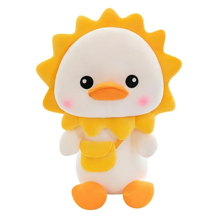 Cute Sun Duck Throw Pillow Easy To Carry And Clean Suitable As A Bag Pendant Yellow 30cm