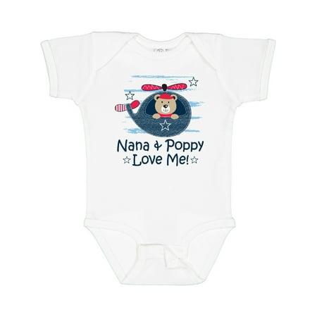 Inktastic Nana and Poppy Love Me Outfit Gift Baby Boy Bodysuit