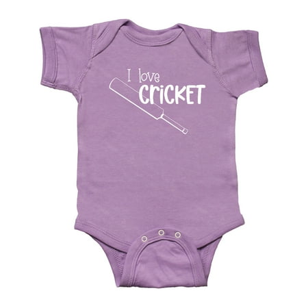 Inktastic I Love Cricket- Cricket Bat Gift Baby Boy or Baby Girl Bodysuit