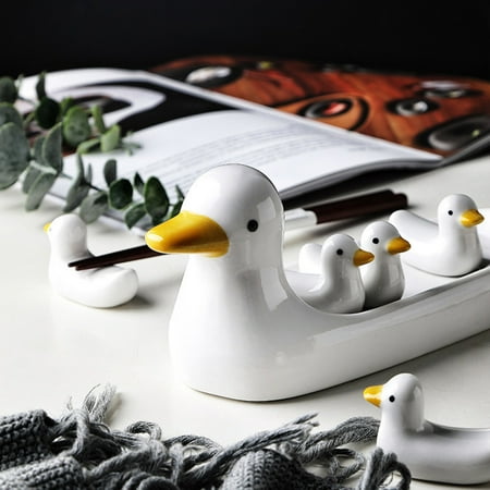 6Pcs Lovely Duckling Chopstick Holder Set Support Fork Coffee Spoon Small Creative Dish and Duck Stand Kithchen Tools
6Pcs Lovely Duckling Chopstick Holder Set Support Fork Coffee Spoon Small Creative Dish and Duck Stand Kithchen Tools