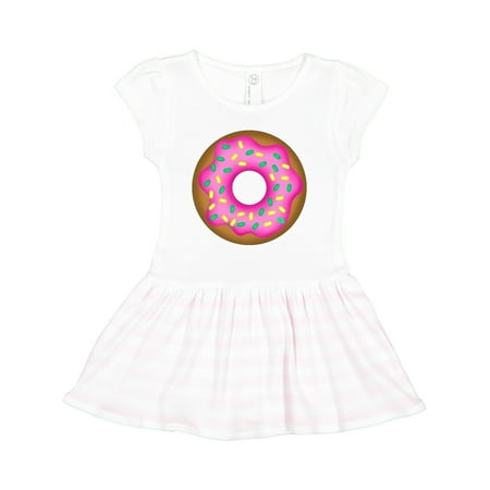 Inktastic Donut with Pink Frosting and Sprinkles Gift Toddler Girl Dress