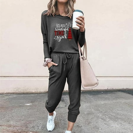 Womens suit Christmas Sweatsuits For Women Xmas Pajamas Sets Long Sleeve Top And Sweatpants Two Piece Tracksuit Fragarn
Womens suit Christmas Sweatsuits For Women Xmas Pajamas Sets Long Sleeve Top And Sweatpants Two Piece Tracksuit Fragarn